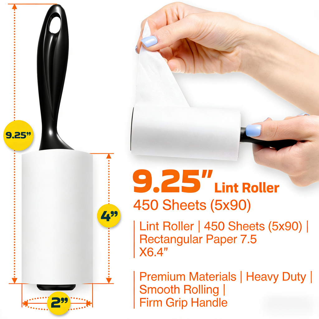 Lint Rollers for Pet Hair, Sticky, Remover for Couch, Clothes Furniture and Carpet.