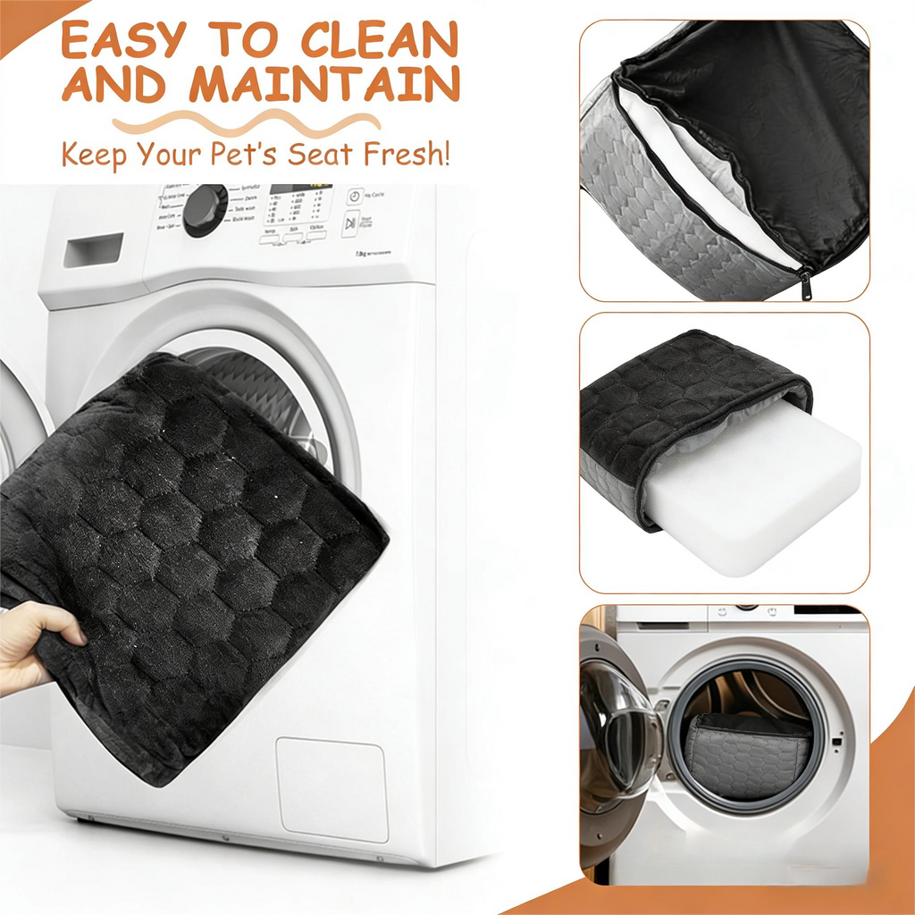 Small/Medium Dogs - Dog Booster Seat with Safety Straps & Non-Slip Base